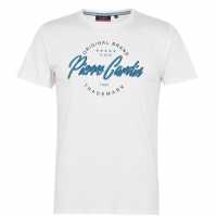 Pierre Cardin Тениска Print T Shirt White Мъжки ризи
