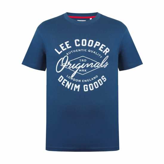 Мъжки тениски и фланелки Lee Cooper Мъжка Риза Cooper T-Shirt Mens Винтажно синьо Lee Cooper Мъжка Риза Cooper T-Shirt Mens Винтажно синьо Мъжки тениски и фланелки