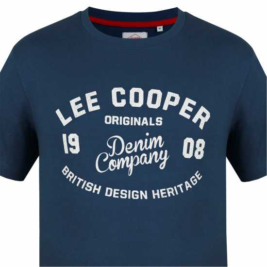 Lee Cooper Мъжка Тениска Cooper T Shirt Mens Vintage Blue Мъжки ризи