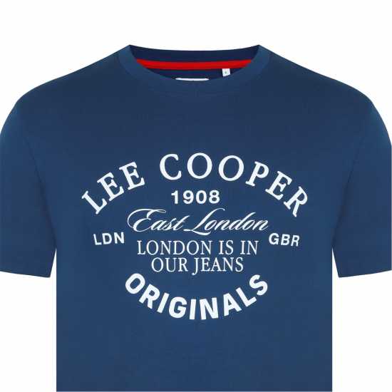 Мъжки тениски и фланелки Lee Cooper Мъжка Риза Cooper T-Shirt Mens Винтажно синьо Lee Cooper Мъжка Риза Cooper T-Shirt Mens Винтажно синьо Мъжки тениски и фланелки
