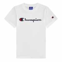 Champion Logo T-Shirt White Детски тениски и фланелки
