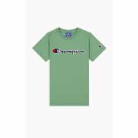 Champion Logo T-Shirt Green DIY GS098 Детски тениски и фланелки