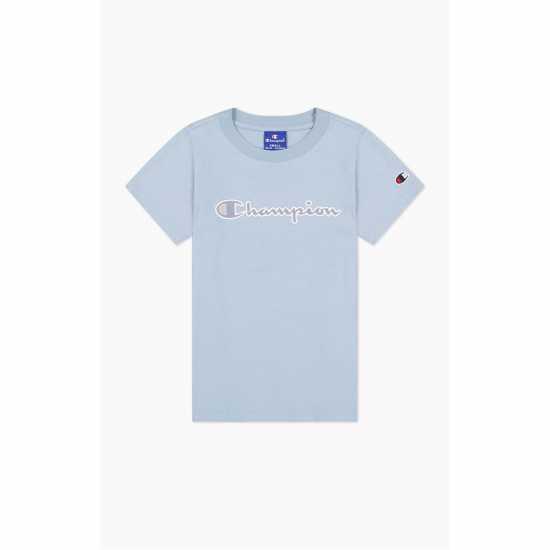 Champion Logo T-Shirt Blue Tonal Детски тениски и фланелки
