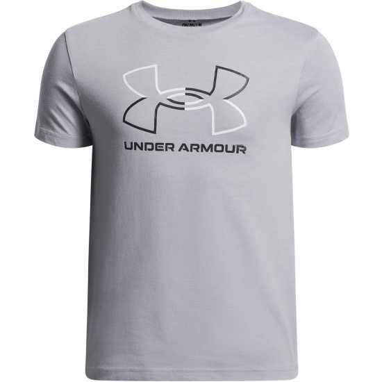 Under Armour Foundation Ss Jn54 Mod Grey/Heathr Детски тениски и фланелки