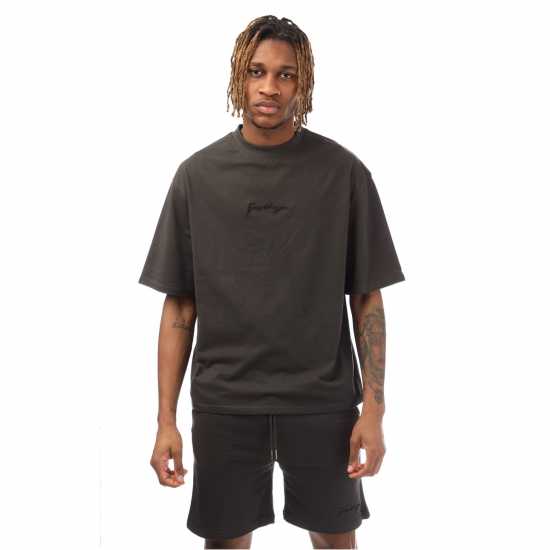 Hype Adults Oversized T-Shirt Черно Hype Adults Oversized T-Shirt Черно