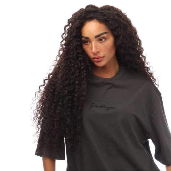 Hype Adults Oversized T-Shirt Черно Hype Adults Oversized T-Shirt Черно