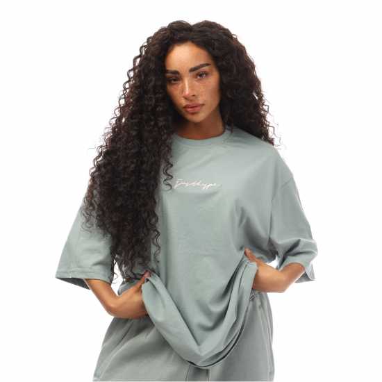 Hype Adults Oversized T-Shirt Мос Hype Adults Oversized T-Shirt Мос