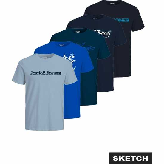 Детски тениски и фланелки Jack And Jones 5 Pack T-Shirt Jn61 Jack And Jones 5 Pack T-Shirt Jn61 Детски тениски и фланелки