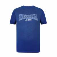 Lonsdale Тениска T Shirt Geo Blue Мъжко облекло за едри хора