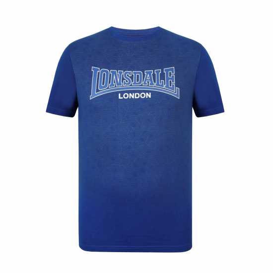 Lonsdale Мъжка Риза Tee Shirt Mens Гео Син Мъжко облекло за едри хора