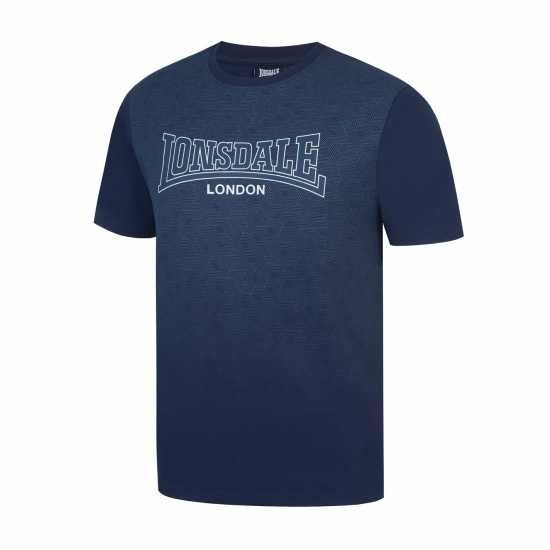 Lonsdale Мъжка Риза Tee Shirt Mens Гео Син Мъжко облекло за едри хора