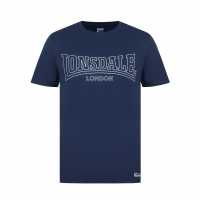 Lonsdale Мъжка Риза Tee Shirt Mens Морска синьо Мъжко облекло за едри хора