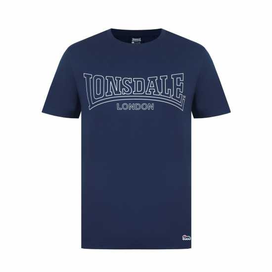 Lonsdale Мъжка Риза Tee Shirt Mens Морска синьо Мъжко облекло за едри хора