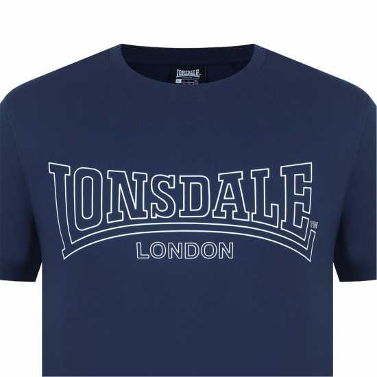 Lonsdale Мъжка Риза Tee Shirt Mens Морска синьо Мъжко облекло за едри хора