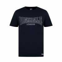 Lonsdale Мъжка Риза Tee Shirt Mens Черно Мъжко облекло за едри хора