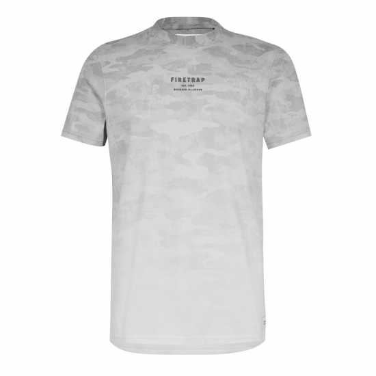 Firetrap Мъжка Тениска Sub T Shirt Mens Grey Camo Мъжко облекло за едри хора