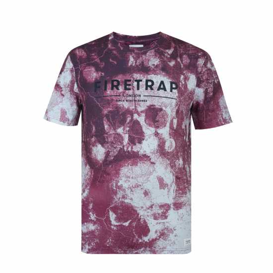 Firetrap Мъжка Тениска Sub T Shirt Mens Бордовина Череп 
