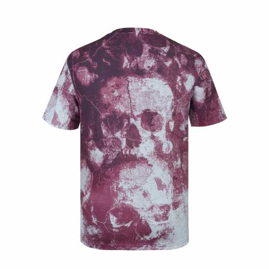 Firetrap Мъжка Тениска Sub T Shirt Mens Бордовина Череп 