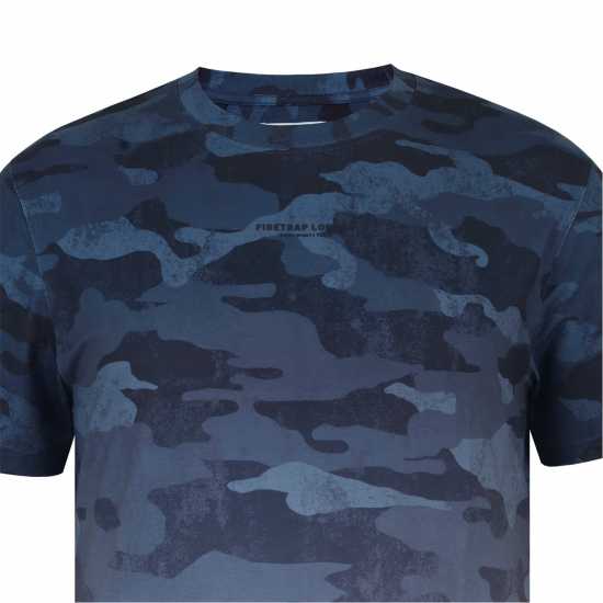 Firetrap Мъжка Тениска Sub T Shirt Mens Нави Каму 