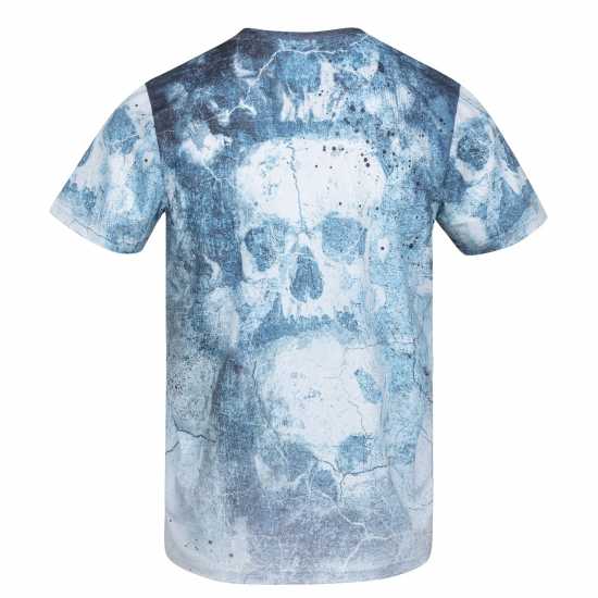 Firetrap Мъжка Тениска Sub T Shirt Mens Navy Skull Мъжко облекло за едри хора