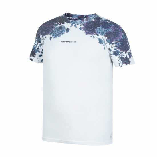 Firetrap Мъжка Тениска Sub T Shirt Mens White Floral Мъжко облекло за едри хора