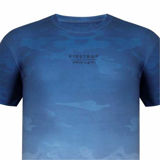 Firetrap Мъжка Тениска Sub T Shirt Mens Navy Camo Мъжко облекло за едри хора