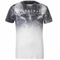 Firetrap Мъжка Тениска Sub T Shirt Mens Dark Lightning Мъжко облекло за едри хора