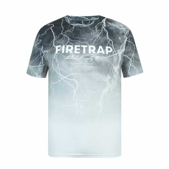 Firetrap Мъжка Тениска Sub T Shirt Mens Тъмна Мълния Firetrap Мъжка Тениска Sub T Shirt Mens Тъмна Мълния
