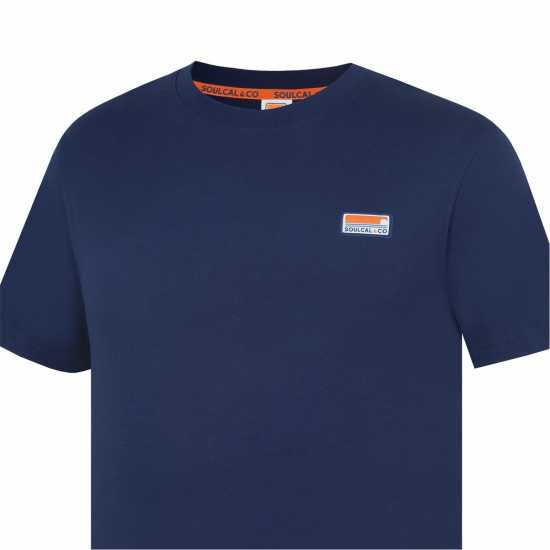 Soulcal Signature Regular Fit T-Shirt Морска синьо Soulcal Signature Regular Fit T-Shirt Морска синьо