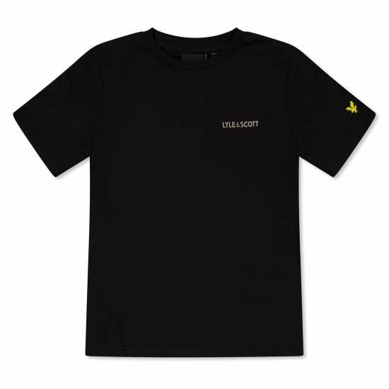 Lyle And Scott Kids' Print T-Shirt Jet Black Z865 Lyle And Scott Kids' Print T-Shirt Jet Black Z865