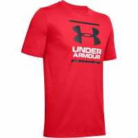 Under Armour Мъжка Тениска Ua Gl Foundation T Shirt Mens Red Мъжко облекло за едри хора