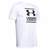 Under Armour Мъжка Тениска Ua Gl Foundation T Shirt Mens White/Black Мъжко облекло за едри хора