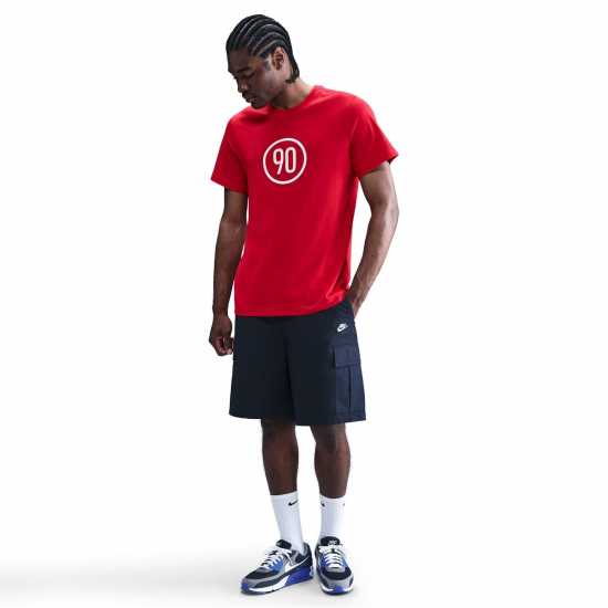 Футболни отбори и стоки Nike Мъжка Риза T90 T-Shirt Mens Red/White Nike Мъжка Риза T90 T-Shirt Mens Red/White Футболни отбори и стоки