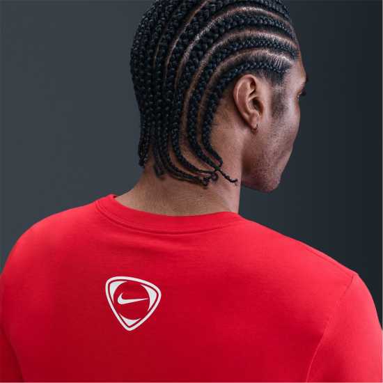 Футболни отбори и стоки Nike Мъжка Риза T90 T-Shirt Mens Red/White Nike Мъжка Риза T90 T-Shirt Mens Red/White Футболни отбори и стоки