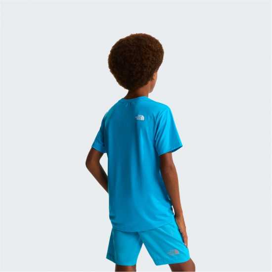 The North Face Unisex Kids' 24/7 Lifestyle Short Sleeve T-Shirt Merid Blue D7R The North Face Unisex Kids' 24/7 Lifestyle Short Sleeve T-Shirt Merid Blue D7R