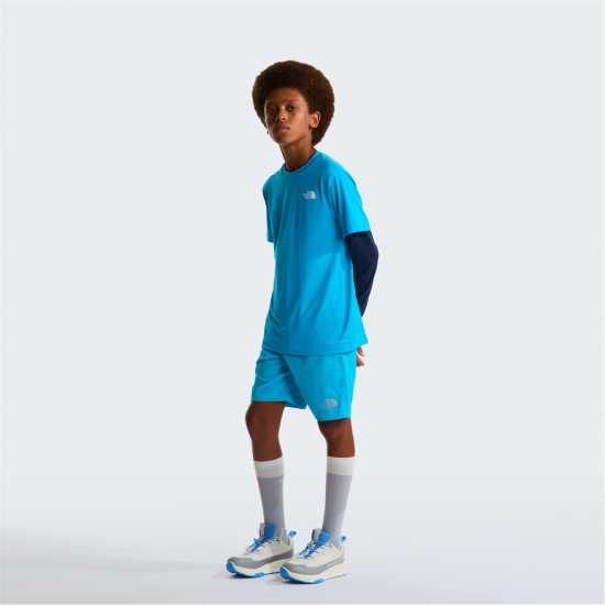 The North Face Unisex Kids' 24/7 Lifestyle Short Sleeve T-Shirt Merid Blue D7R The North Face Unisex Kids' 24/7 Lifestyle Short Sleeve T-Shirt Merid Blue D7R
