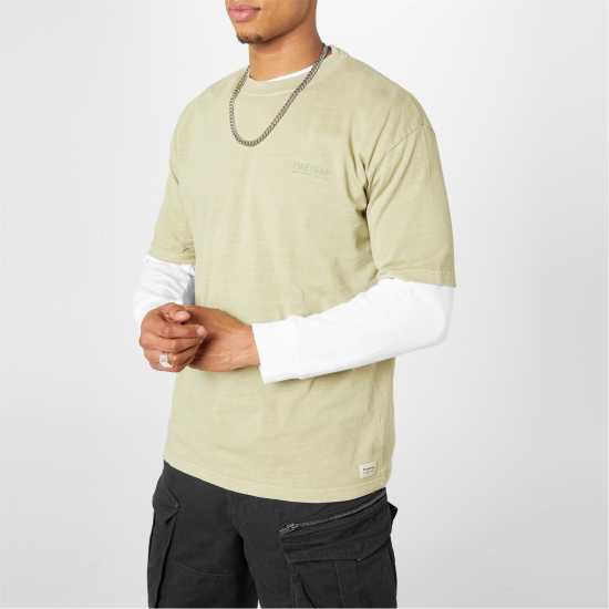 Firetrap Къса Тениска Washed Boxy T Shirt Mens  Мъжки ризи