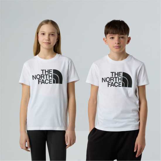 The North Face Teen Easy Short Sleeve T-Shirt Unisex Kids White Детски тениски и фланелки