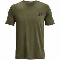 Under Armour Мъжка Риза Logo T-Shirt Mens Морско ОД Зелено 