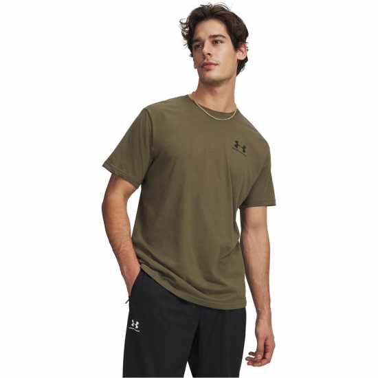 Under Armour Мъжка Риза Logo T-Shirt Mens Морско ОД Зелено 