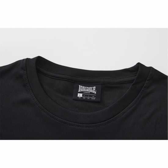 Lonsdale Tech T-Shirts Mens Black Lonsdale Tech T-Shirts Mens Black