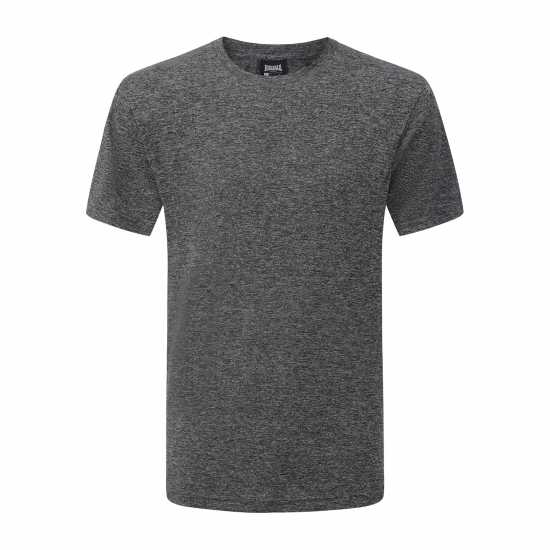 Lonsdale Tech T-Shirts Mens Black Melange 