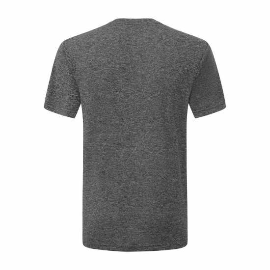 Lonsdale Tech T-Shirts Mens Black Melange 