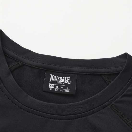 Lonsdale Round Neckline T-Shirts Mens Black 