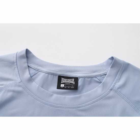 Lonsdale Round Neckline T-Shirts Mens Light Blue 