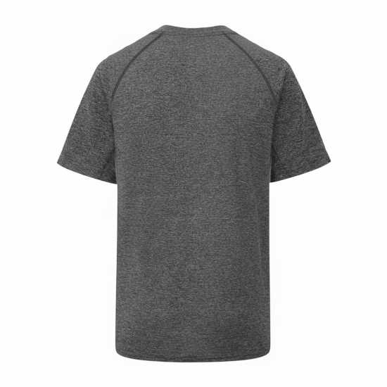 Lonsdale Round Neckline T-Shirts Mens Black Melange 