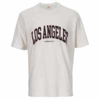Soulcal Мъжка Тениска Usa Print T Shirt Mens White Мъжко облекло за едри хора