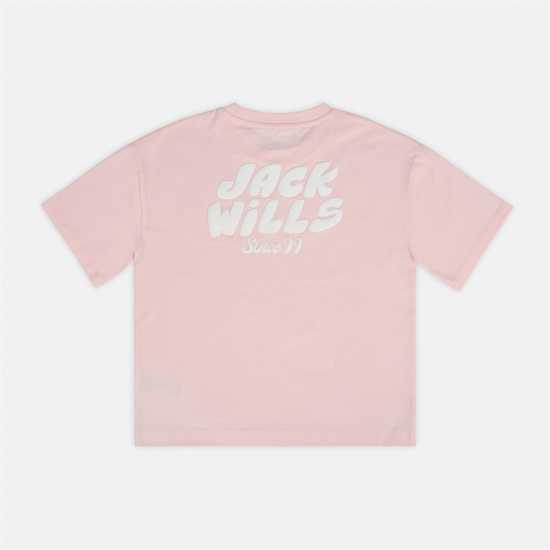 Jack Wills Kids' Cotton Short Sleeve Crew Neck T-Shirt Pink Jack Wills Kids' Cotton Short Sleeve Crew Neck T-Shirt Pink