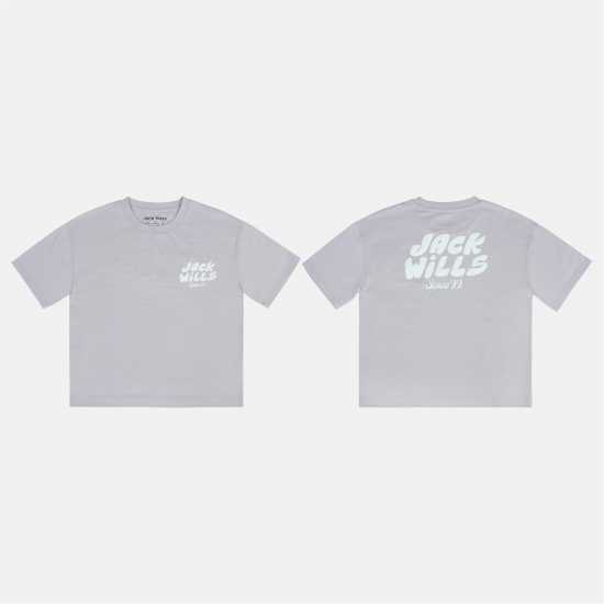 Jack Wills Kids' Cotton Short Sleeve Crew Neck T-Shirt Lilac Jack Wills Kids' Cotton Short Sleeve Crew Neck T-Shirt Lilac