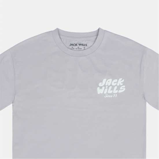 Jack Wills Kids' Cotton Short Sleeve Crew Neck T-Shirt Lilac Jack Wills Kids' Cotton Short Sleeve Crew Neck T-Shirt Lilac